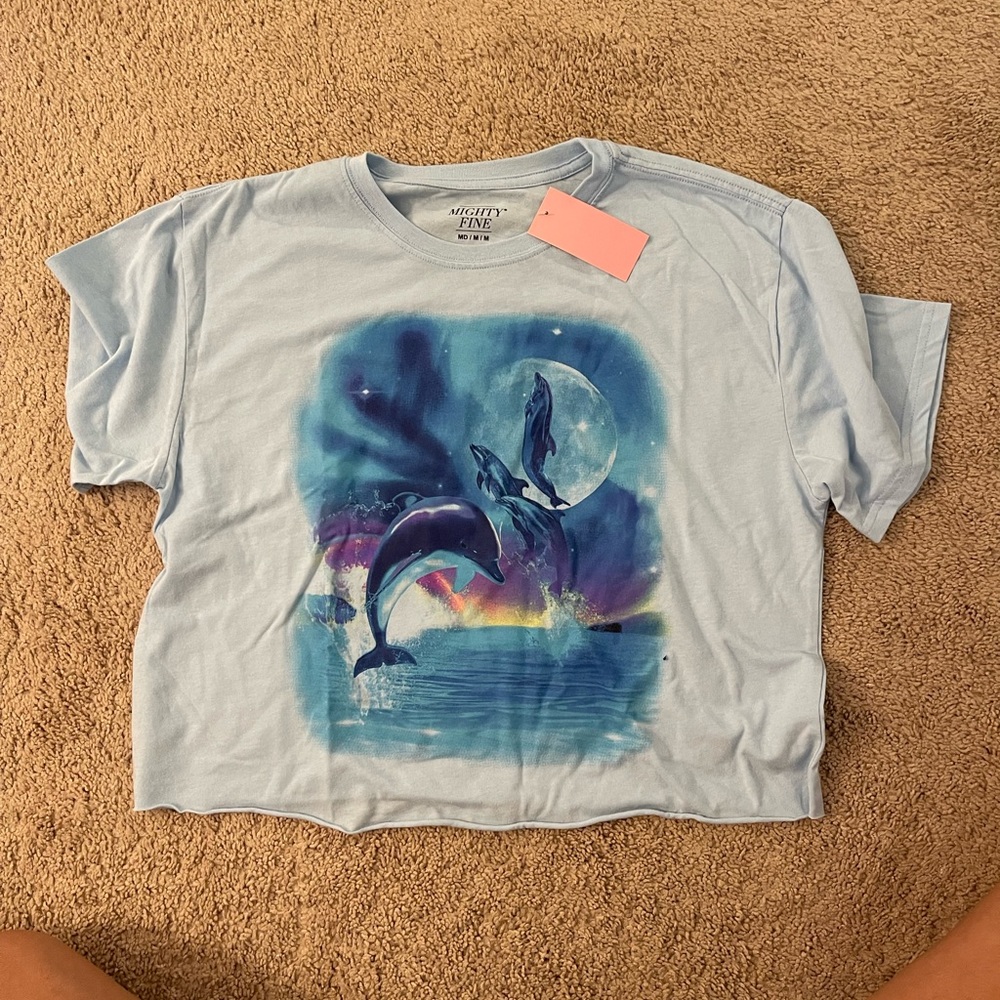 Dolphin cropped tee 🐬